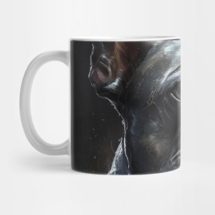 French Bulldog Portrait Animal Nature Wildlife Dark Painting Wild Spirit Mug